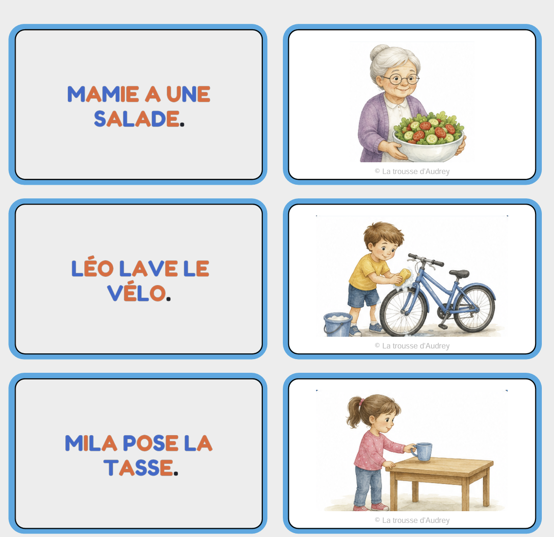 Aperçu des phrases à lire